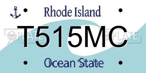 T515MC Rhode Island License Plate