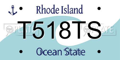T518TS Rhode Island License Plate