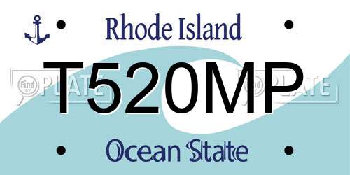 T520MP Rhode Island License Plate