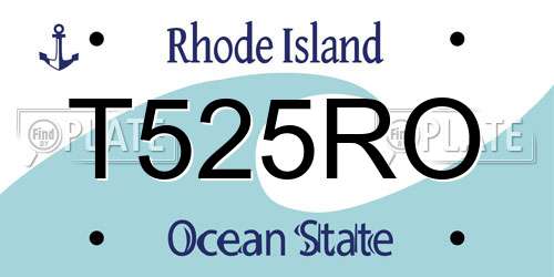 T525RO Rhode Island License Plate