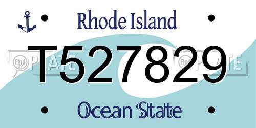 T527829 Rhode Island License Plate