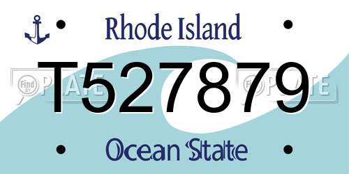 T527879 Rhode Island License Plate