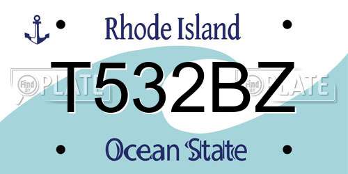 T532BZ Rhode Island License Plate