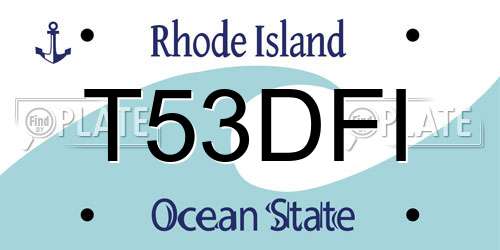 T53DFI Rhode Island License Plate