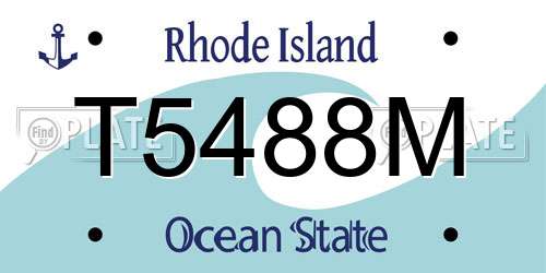 T5488M Rhode Island License Plate