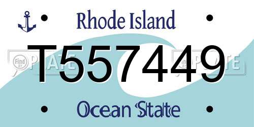 T557449 Rhode Island License Plate