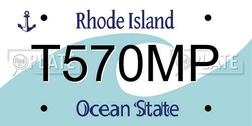 T570MP Rhode Island License Plate