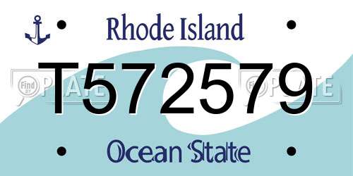 T572579 Rhode Island License Plate