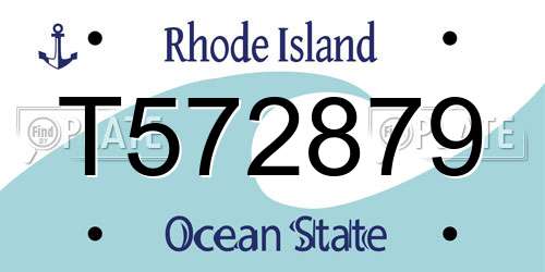 T572879 Rhode Island License Plate