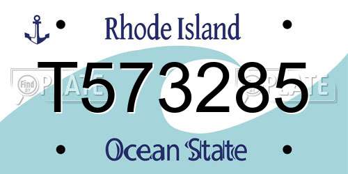 T573285 Rhode Island License Plate