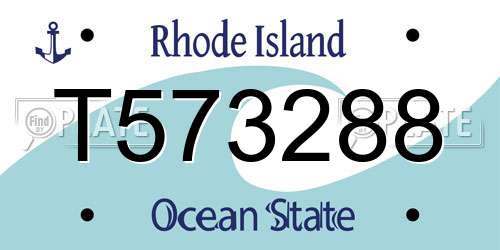 T573288 Rhode Island License Plate