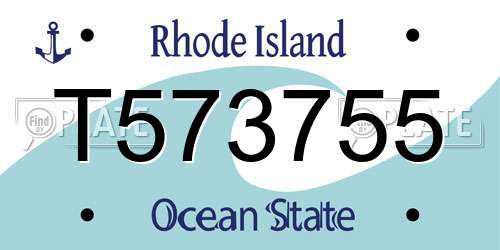 T573755 Rhode Island License Plate