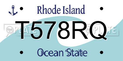 T578RQ Rhode Island License Plate