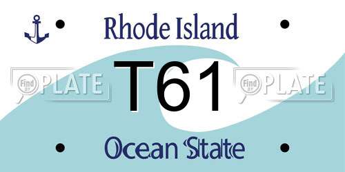T61 Rhode Island License Plate