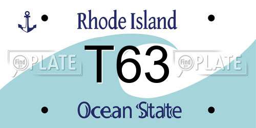 T63 Rhode Island License Plate
