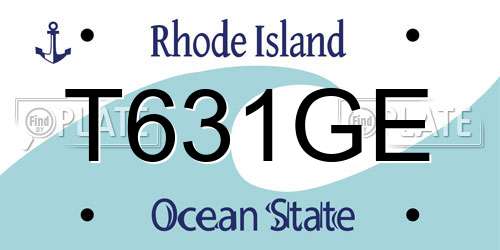 T631GE Rhode Island License Plate