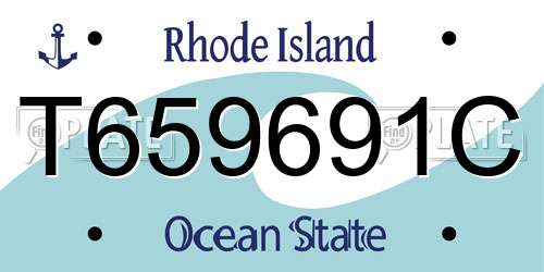 T659691C Rhode Island License Plate