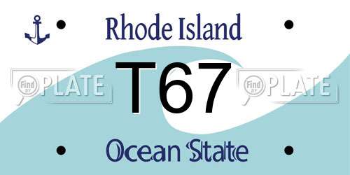 T67 Rhode Island License Plate