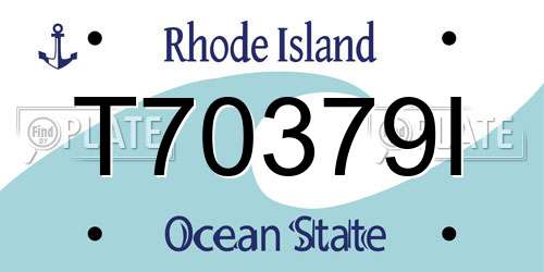 T70379I Rhode Island License Plate