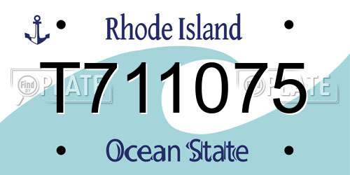 T711075 Rhode Island License Plate