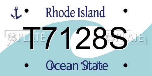 T7128S Rhode Island License Plate