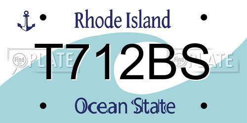 T712BS Rhode Island License Plate