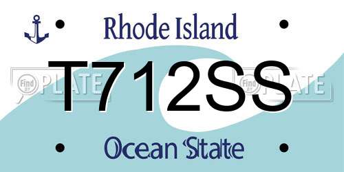 T712SS Rhode Island License Plate