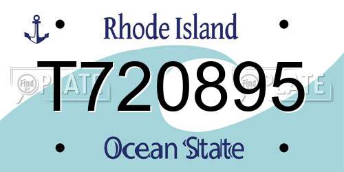 T720895 Rhode Island License Plate