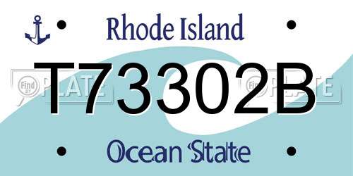 T73302B Rhode Island License Plate