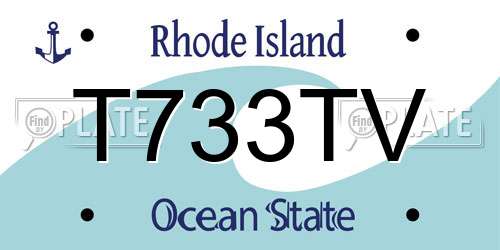 T733TV Rhode Island License Plate