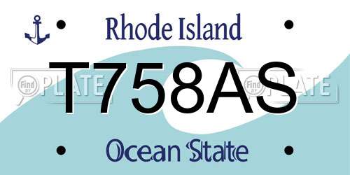T758AS Rhode Island License Plate
