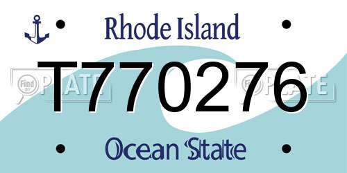 T770276 Rhode Island License Plate