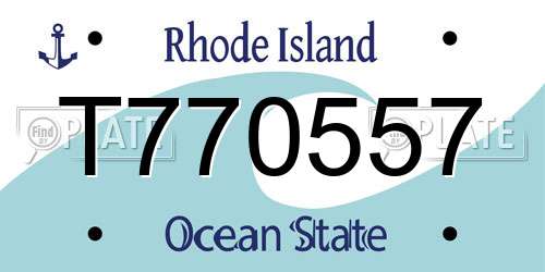 T770557 Rhode Island License Plate
