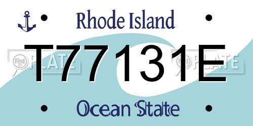 T77131E Rhode Island License Plate
