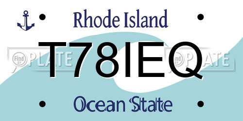 T78IEQ Rhode Island License Plate
