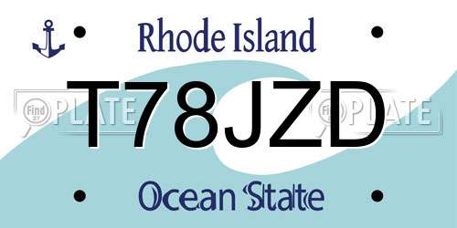 T78JZD Rhode Island License Plate