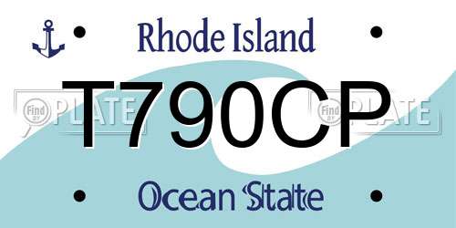 T790CP Rhode Island License Plate