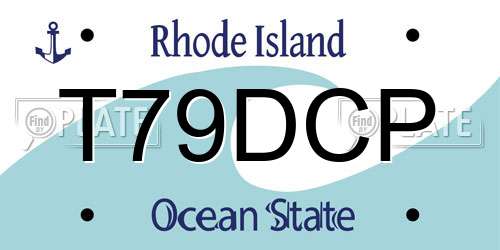 T79DCP Rhode Island License Plate