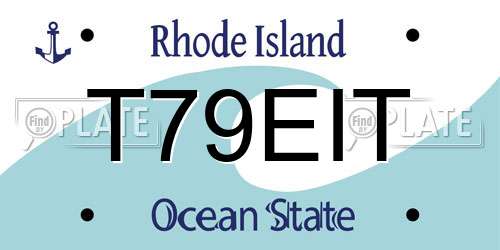 T79EIT Rhode Island License Plate
