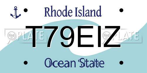 T79EIZ Rhode Island License Plate