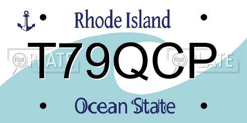 T79QCP Rhode Island License Plate