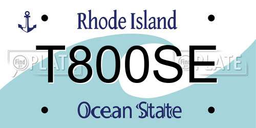 T800SE Rhode Island License Plate