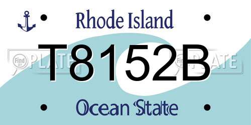 T8152B Rhode Island License Plate
