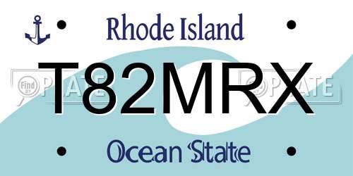 T82MRX Rhode Island License Plate