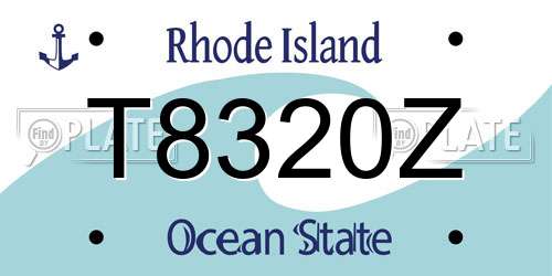 T8320Z Rhode Island License Plate