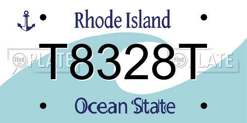 T8328T Rhode Island License Plate