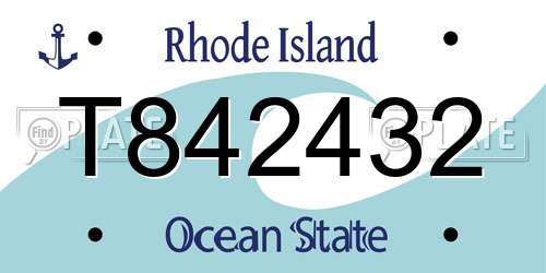 T842432 Rhode Island License Plate