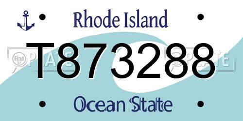 T873288 Rhode Island License Plate