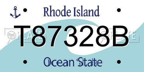 T87328B Rhode Island License Plate