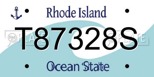 T87328S Rhode Island License Plate